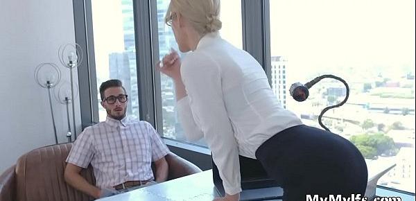  Banging horny MILF principal at her office
